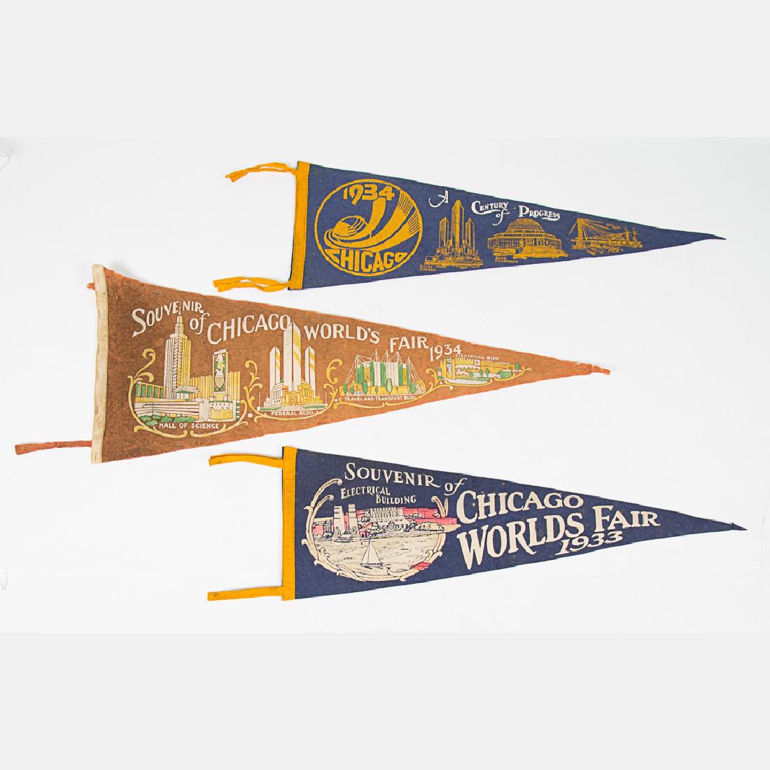 A Group of Three Felt Pennant Souvenirs from the (1 of 8)