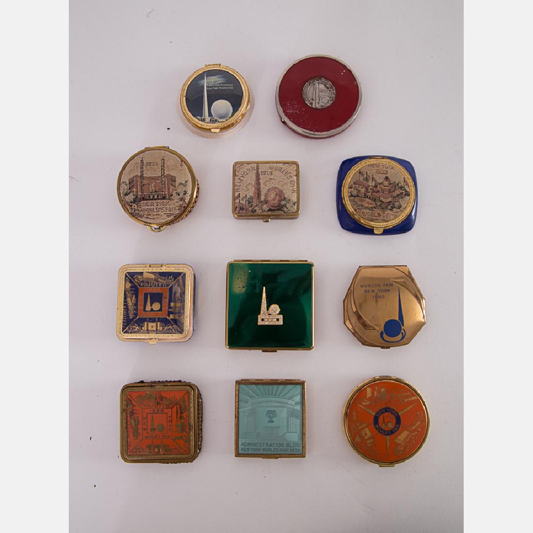 A Group of Eleven Metal and Needlework Compacts from (1 of 4)