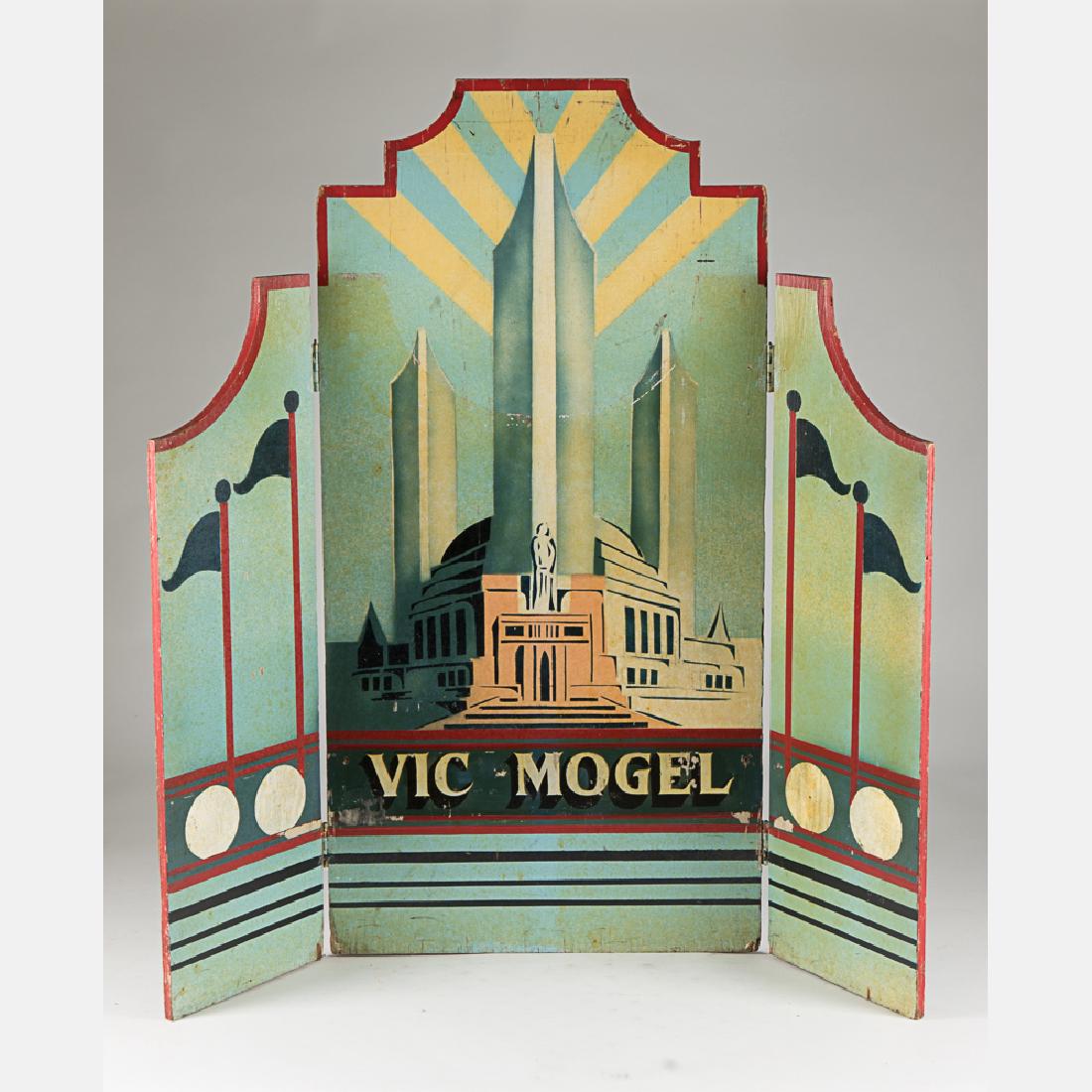 A Stencil Painted Vic Mogel Big Band Folding Music (1 of 4)