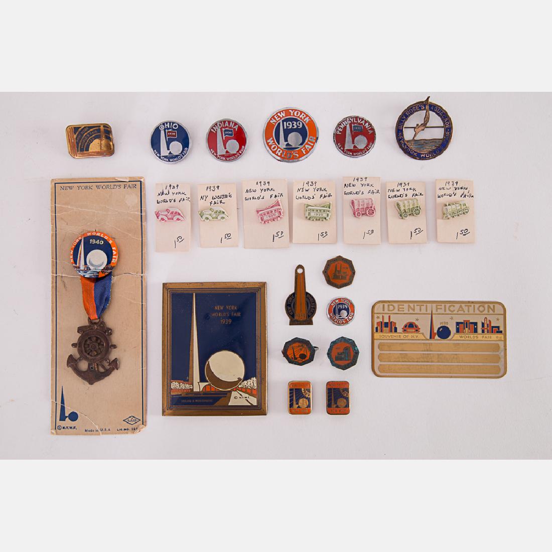 A Collection of Twenty-Three Souvenir Buttons, Pins, (1 of 5)