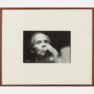 Timothy Greenfield-Sanders (b. 1952) Henry Fonda, 1977,: Timothy Greenfield-Sanders (b. 1952)Henry Fonda, 1977,Silver gelatin print.Framed dimensions: h: 20 3/4 x w: 24 3/4 in.H: 8 1/2 W: 12 1/2 in.From the corporate collection of the Richard E. Jacobs