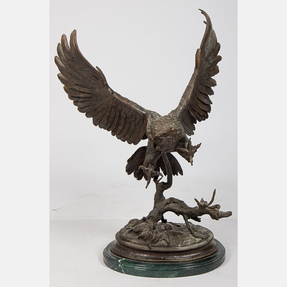 After Jules Moigniez (1835-1894) Great Horned Owl, (1 of 4)