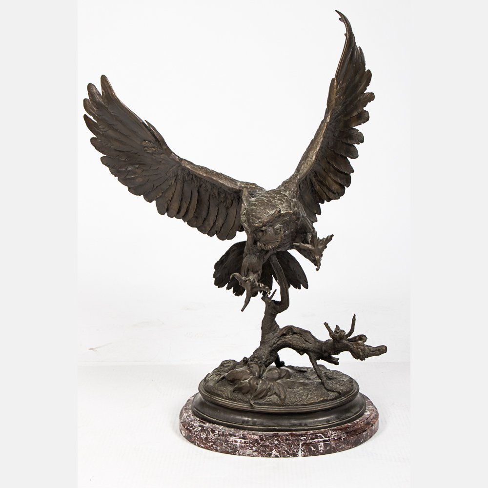 After Jules Moigniez (1835-1894) Great Horned Owl, (1 of 3)