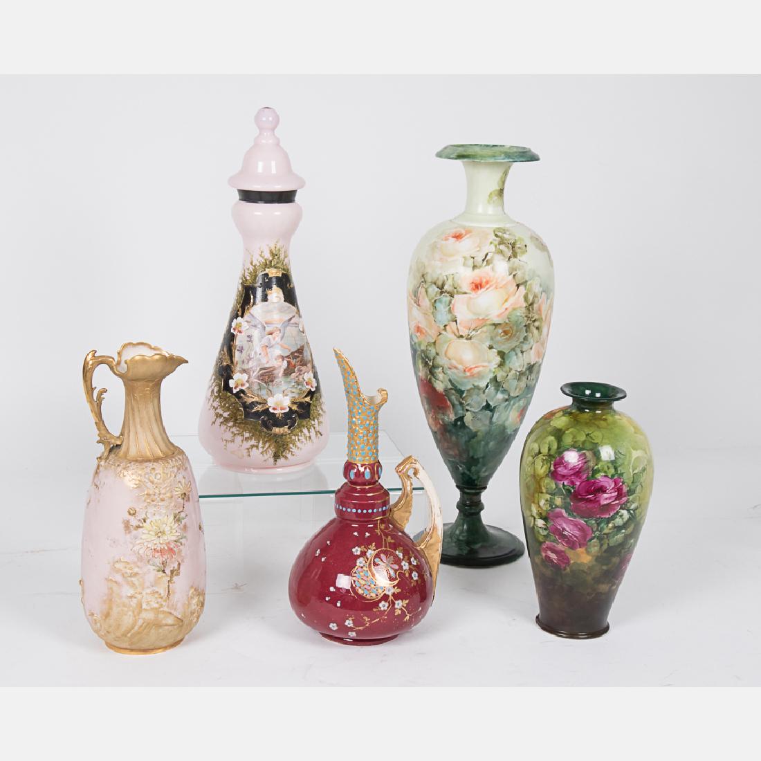 A Miscellaneous Collection of Five Porcelain and Glass (1 of 4)