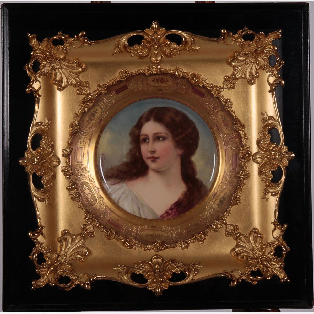 A Royal Vienna Porcelain Painted Portrait Cabinet (1 of 5)