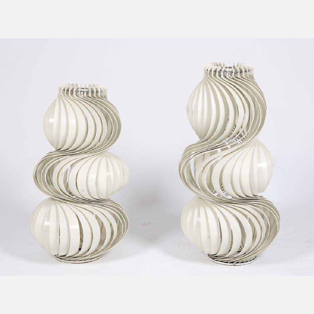 Two Enameled Aluminum Medusa Table Lamps Designed by (1 of 2)