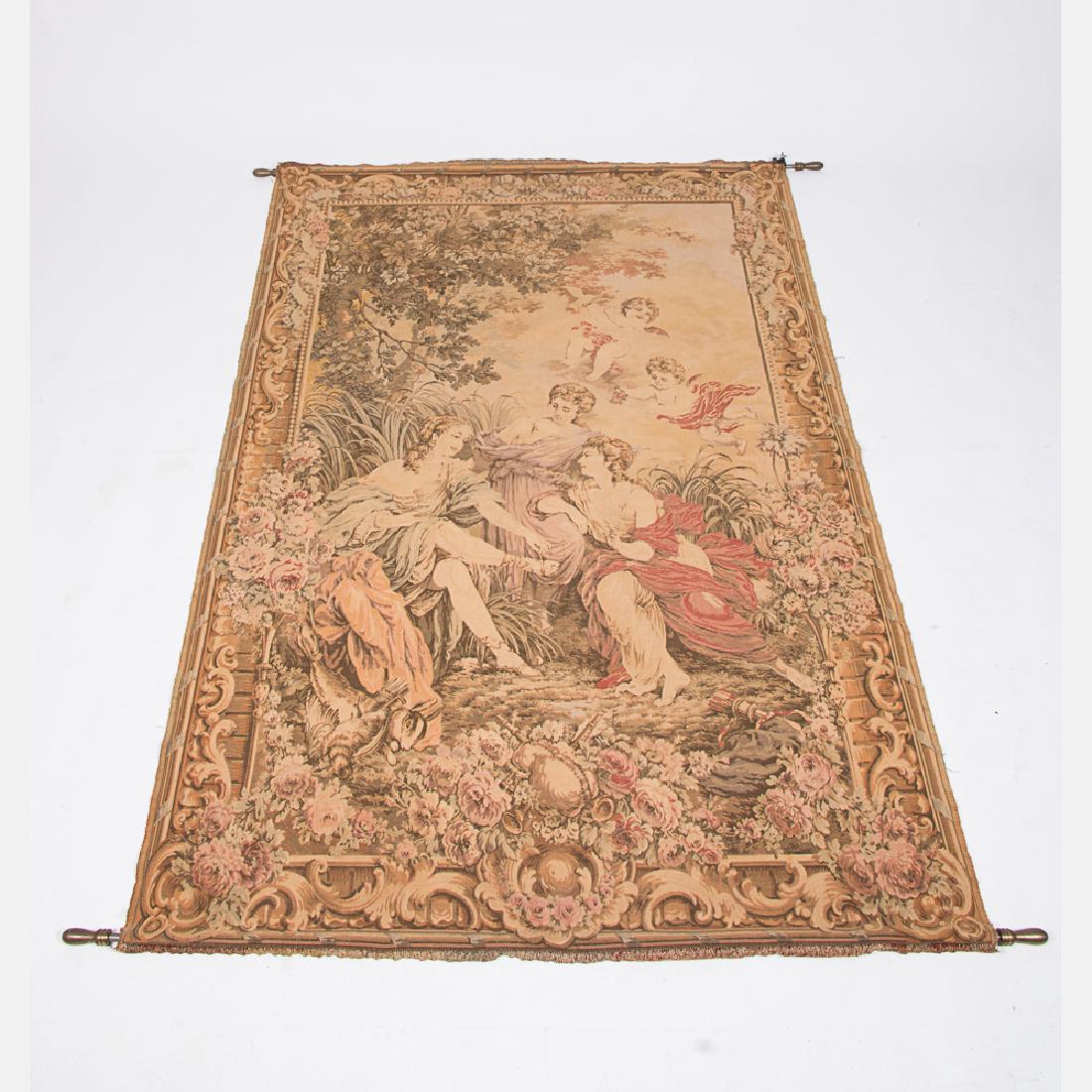 A Continental Machine Made Wool Tapestry, 20th Century. (1 of 1)