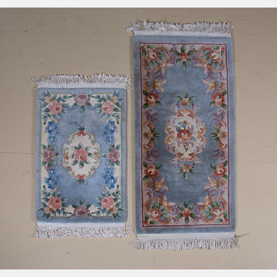 Two Chinese Sculpted Wool Rugs, 20th Century. (1 of 6)