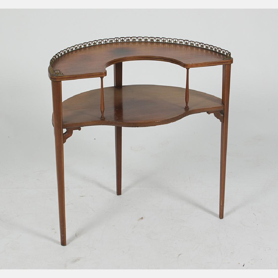 An Edwardian Mahogany Two Tier Table with Galleried (1 of 4)