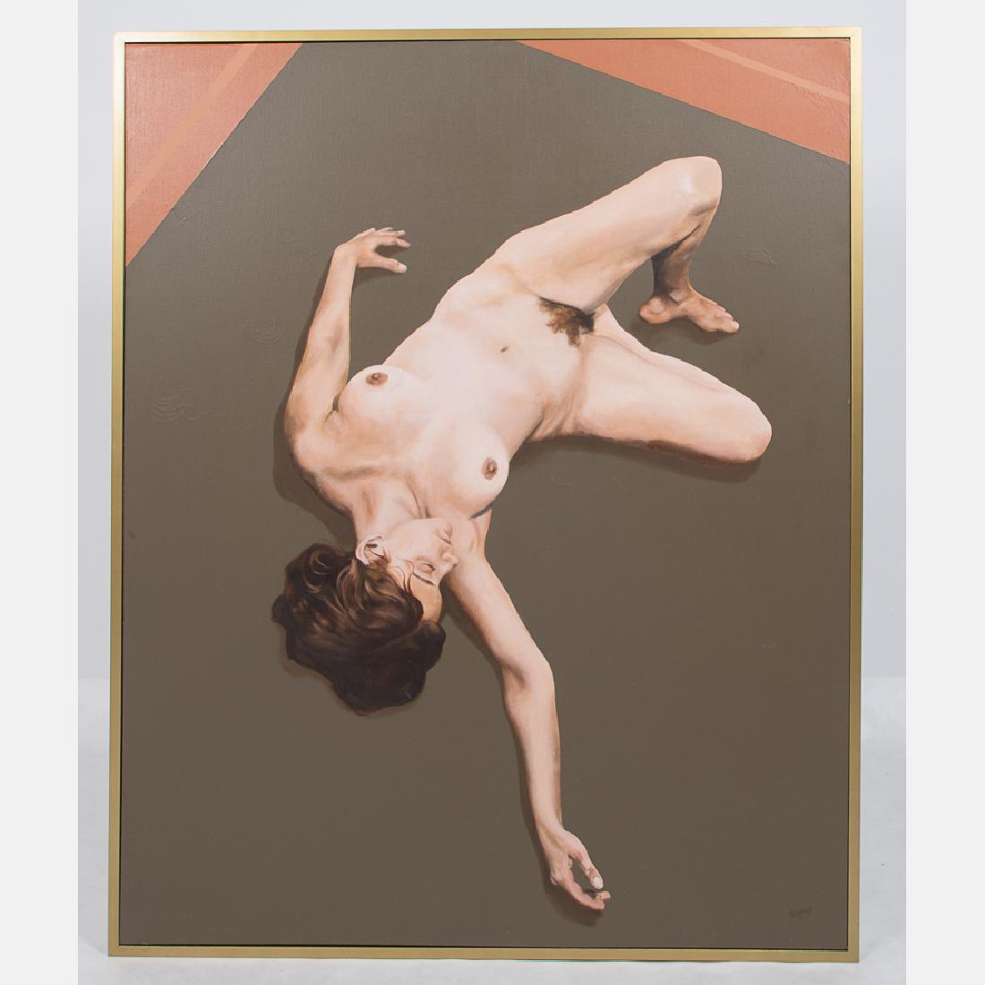 Shoup (20th Century) Reclining Nude, Oil on canvas,: Shoup (20th Century) Reclining Nude, Oil on canvas, Signed lower right. H: 60 W: 48 in.