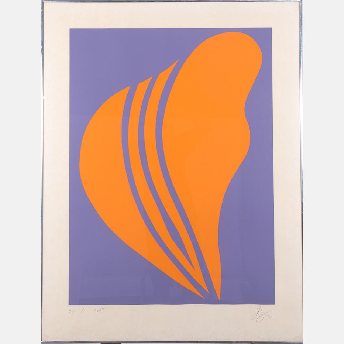 Jack Youngerman (b. 1926) Changes, 1970, Serigraph,: Jack Youngerman (b. 1926) Changes, 1970, Serigraph, Signed and dated lower right, numbered 92/175. From the portfolio 'Changes'. H: 35 W: 26 in. From the Charles Foley Gallery Collection (Columbus, OH