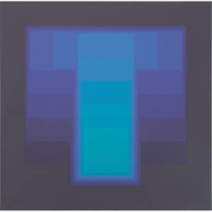 Karl Gerstner (1930-2017) Color Sounds (Purple, Blue: Karl Gerstner (1930-2017) Color Sounds (Purple, Blue and Black), Serigraph in colors, Signed and numbered 66/175 lower right. Editions Denise Renee/Hans Mayer blindstamp lower elft. H: 31 1/4 W: 31 1/