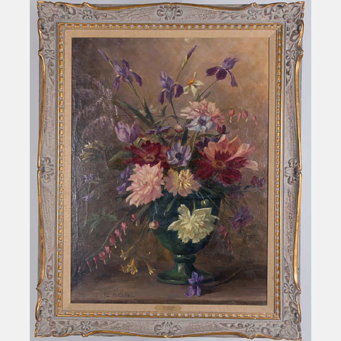 Carl Goebel (1866-1936) Floral Still Life, Oil on (1 of 2)