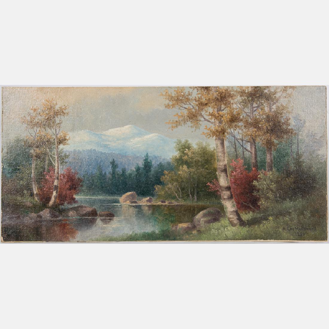 George McConnell (1852-1929) River Landscape with (1 of 2)