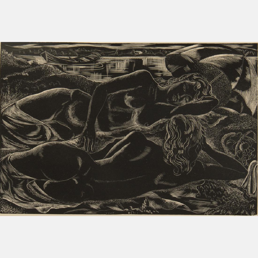 Emil Ganso (1895-1941) At the Sea Shore, 1932, Wood (1 of 4)