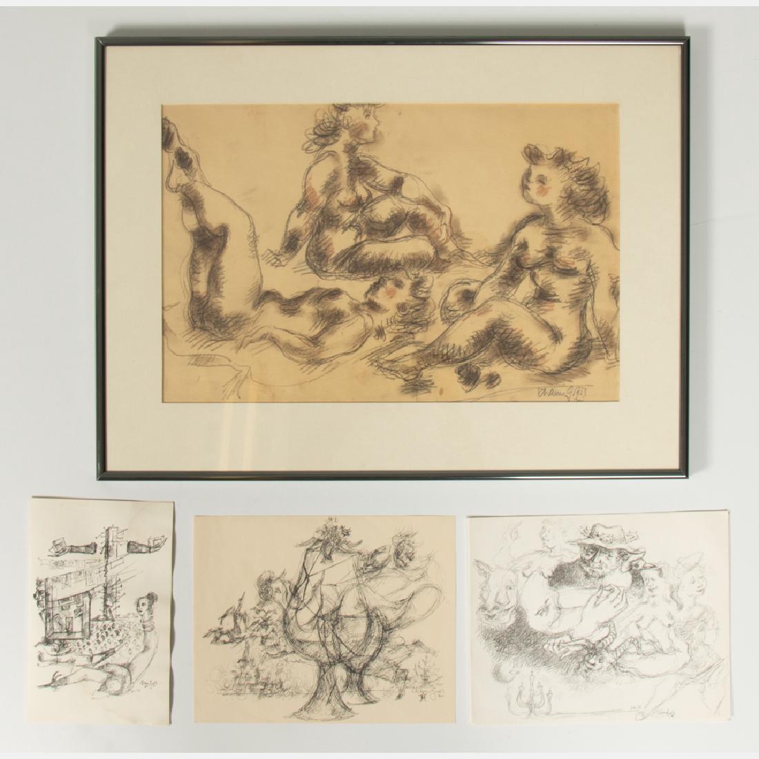 Chaim Gross (1904-1991) Three Lounging Females, (1 of 11)