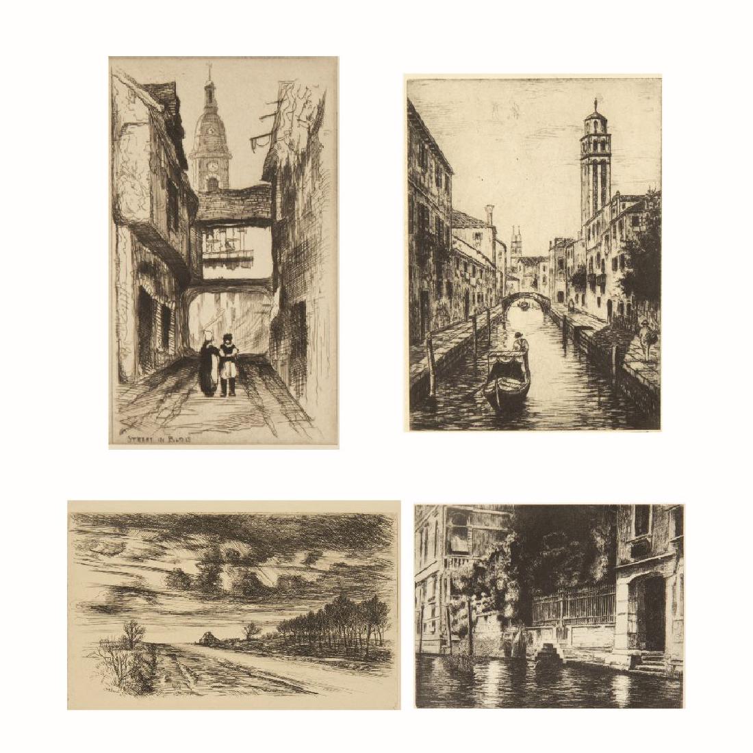 John Taylor Arms (1887-1953) Street in Blois, Etching, (1 of 10)