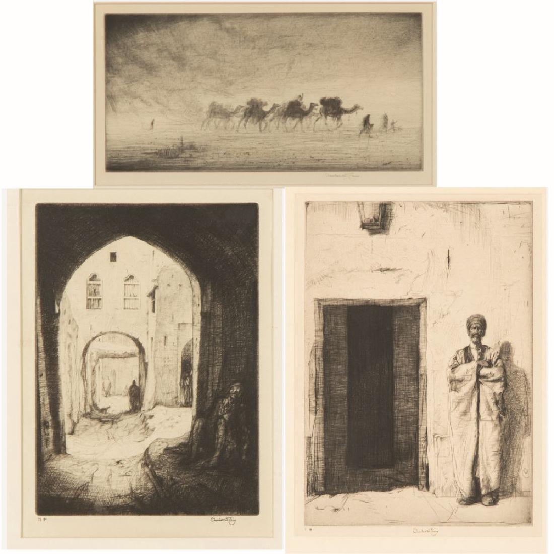 Charles William Cain (1893-1962) Three Works, Etchings, (1 of 11)