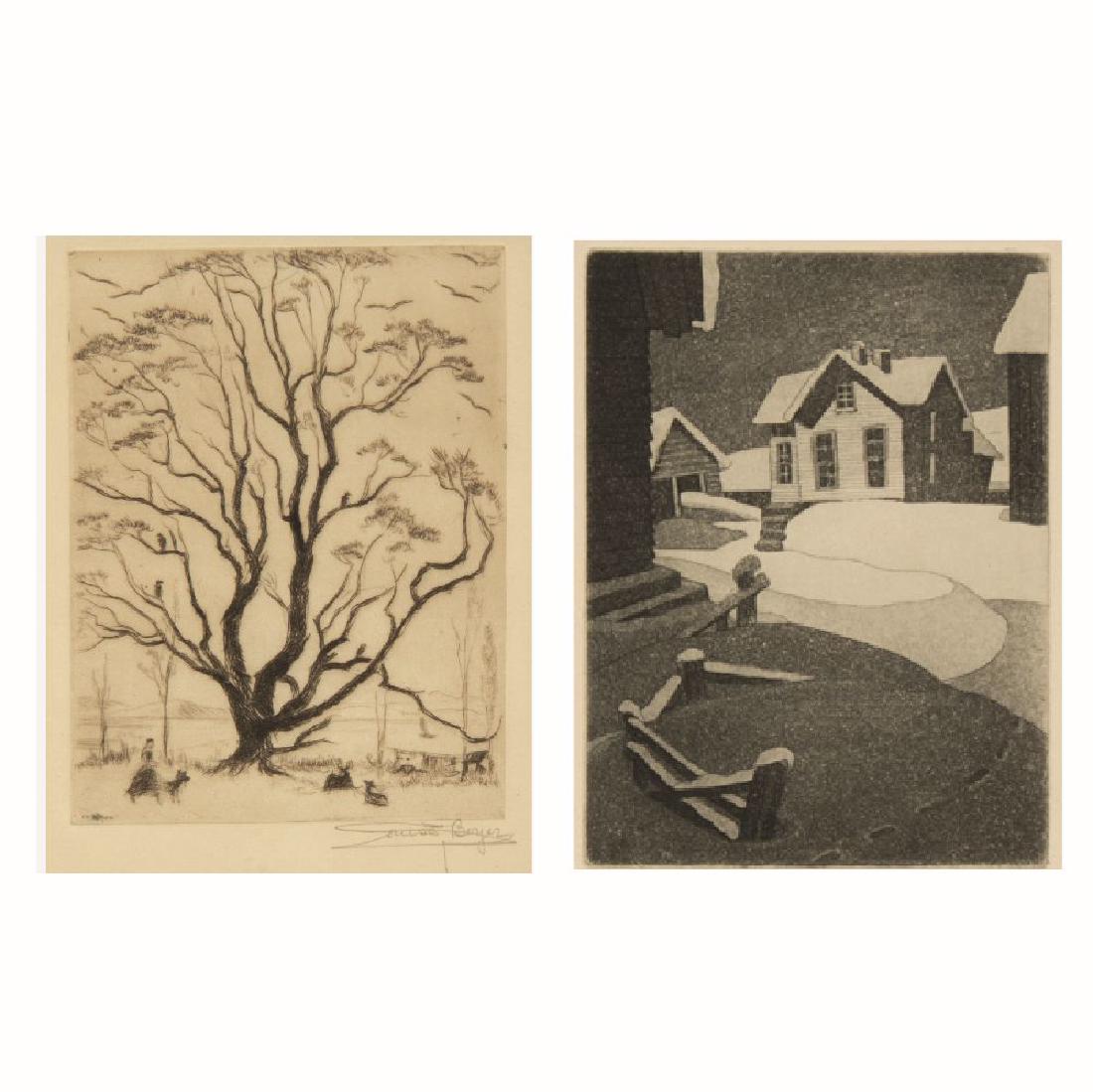 George Jo Mess (1898-1962) Snow Drifts, Aquatint (1 of 9)