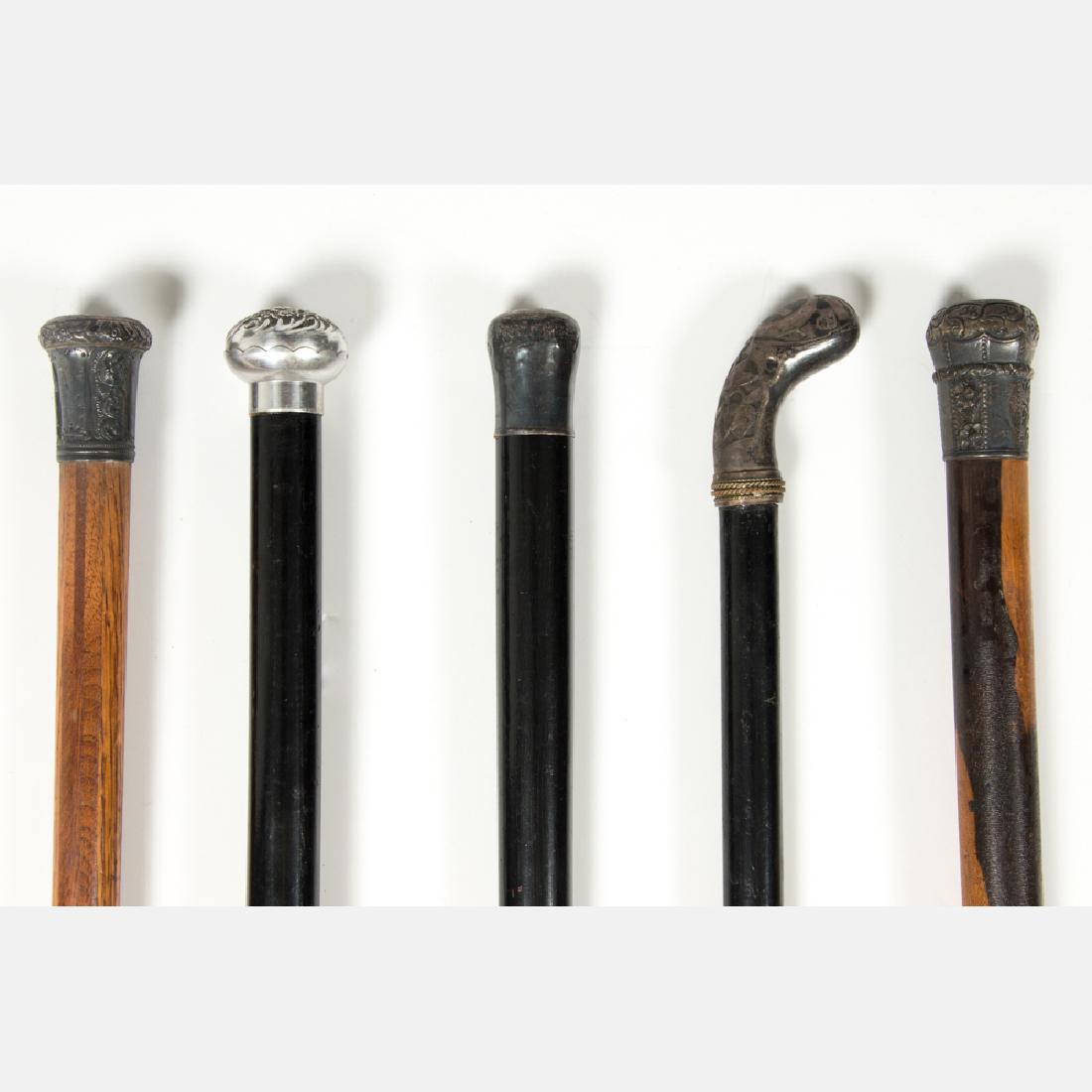 A Group of Five Wood, Sterling Silver and Silver Plated (1 of 11)