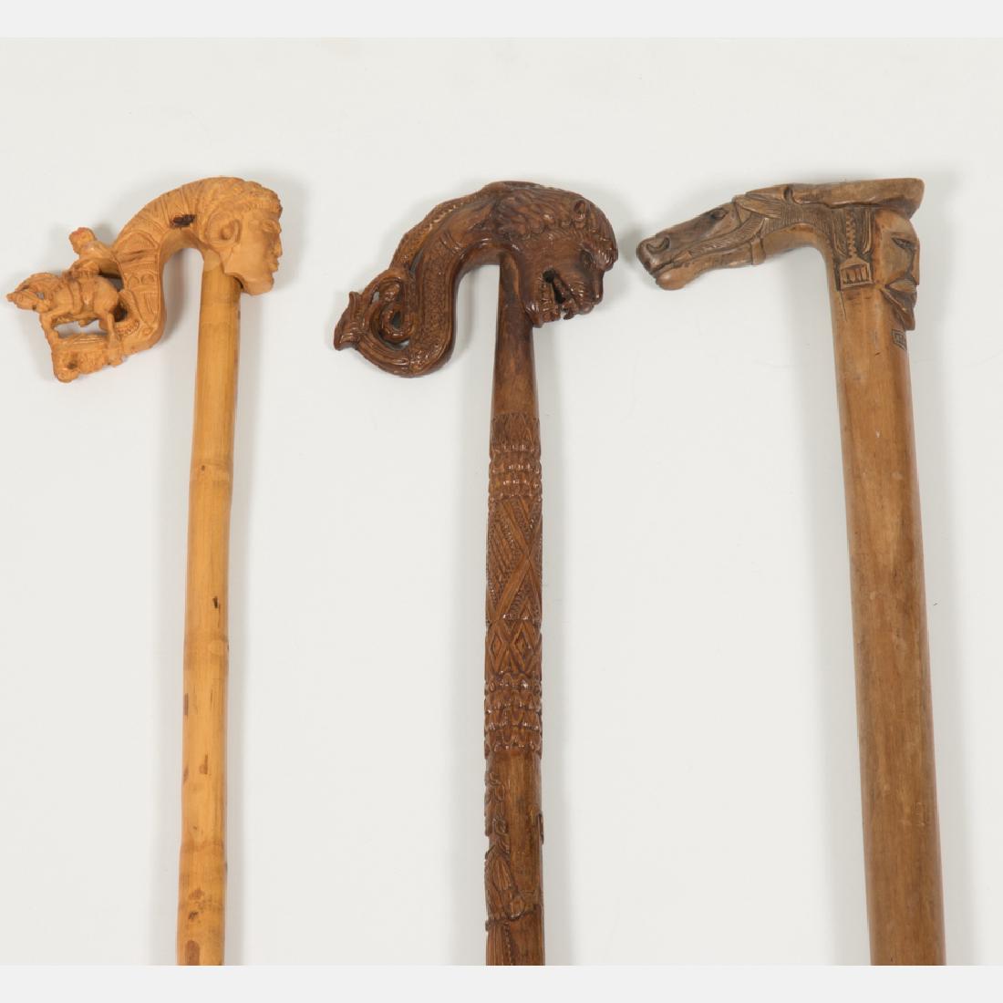 A Group of Three Greek Carved Hardwood and Olive Wood (1 of 14)