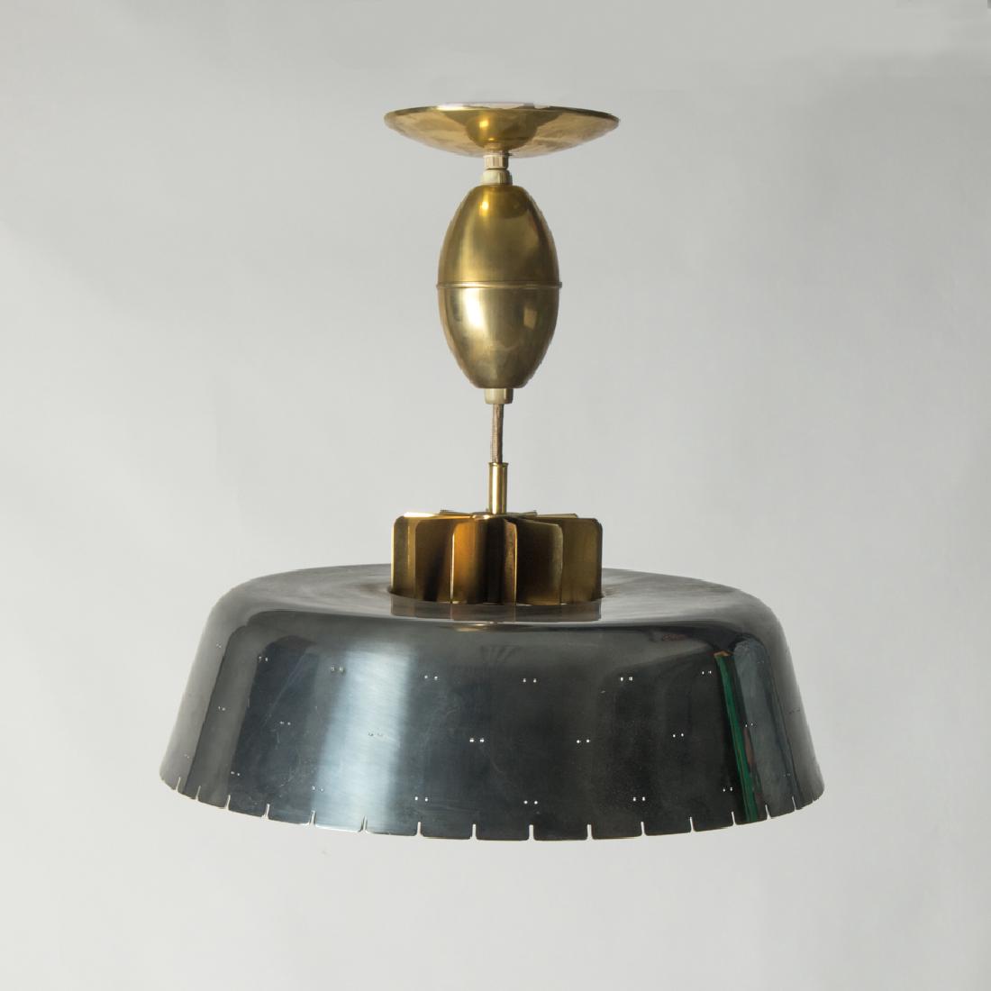 A Paavo Tynell Brass and Pierced Metal Hanging Pendant (1 of 3)