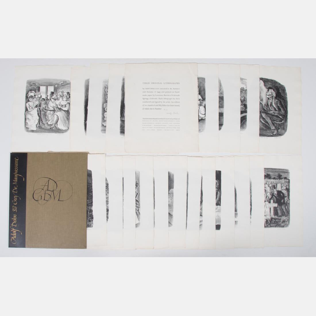 Adolf Dehn (1895-1968) Guy de Maupassant, Lithographs (1 of 8)