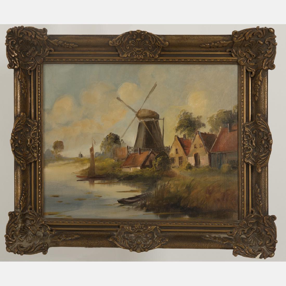 Artist Unknown (19th/20th Century) River Scene with (1 of 4)