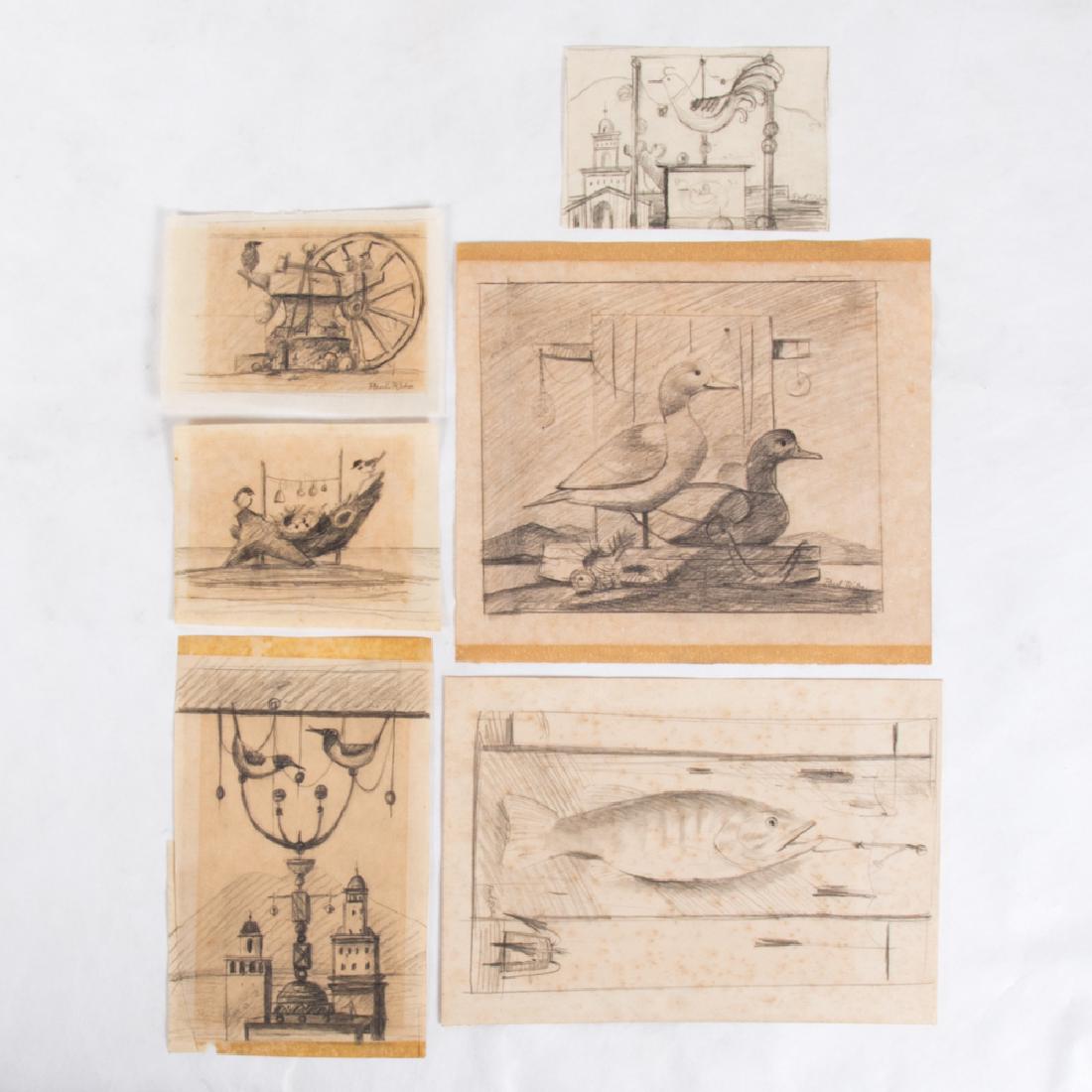 Paul Riba (1912-1977) A Group of Six Studies of Birds (1 of 3)