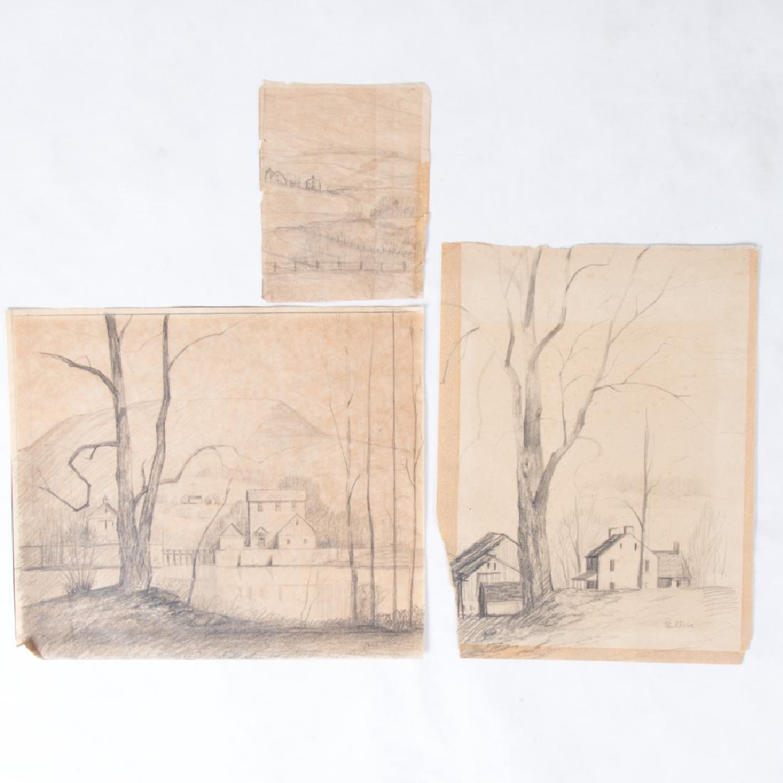 Paul Riba (1912-1977) A Group of Three Studies, Pencil (1 of 3)