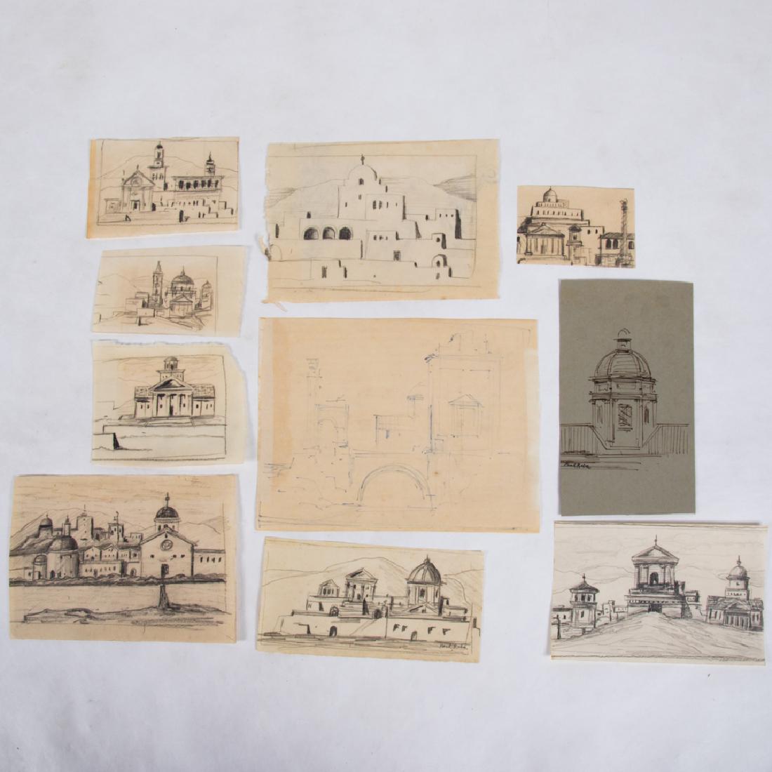 Paul Riba (1912-1977) A Group of Ten Cityscape Studies, (1 of 3)