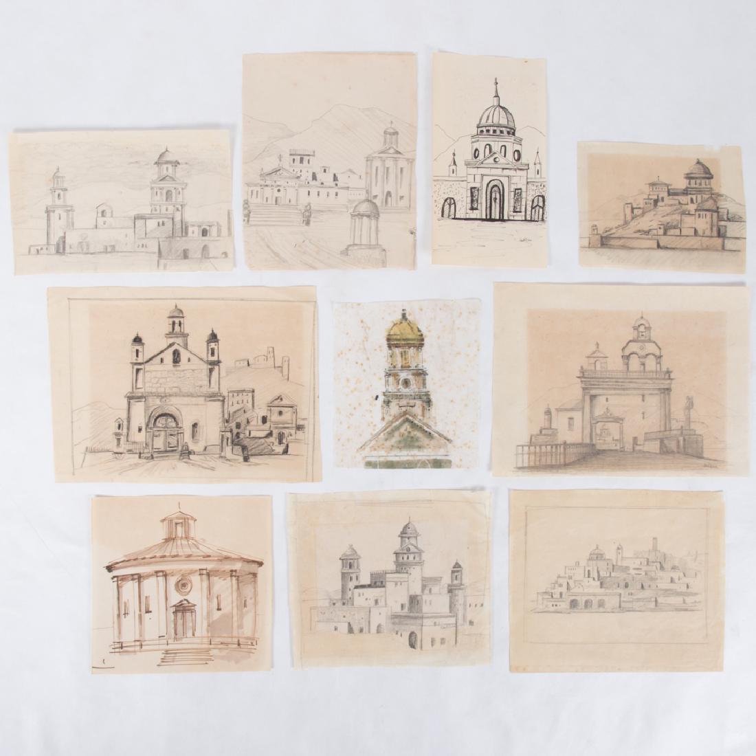 Paul Riba (1912-1977) A Group of Ten Studies, Pencil on (1 of 3)