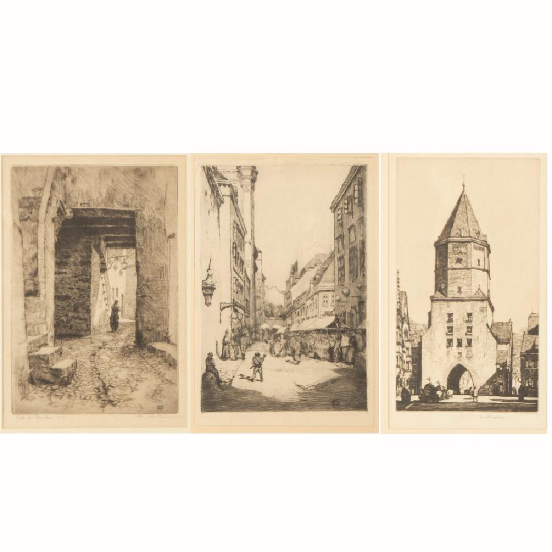 A Group of Three Etchings by Various Artists, 19th/20th (1 of 12)