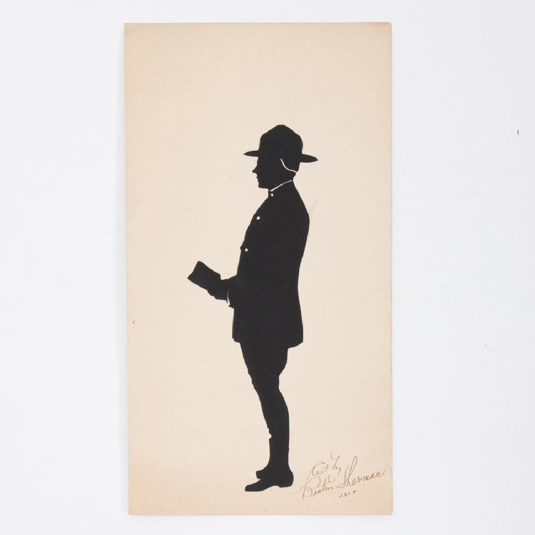 A Cut Paper Silhouette Depicting a Solider by Beatrix (1 of 3)