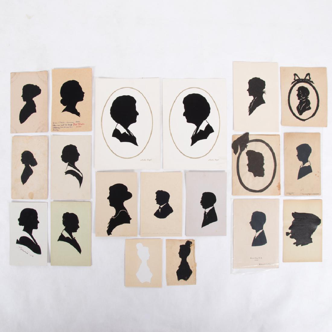 A Collection of Twenty-Two Cut Paper and Ink (1 of 2)