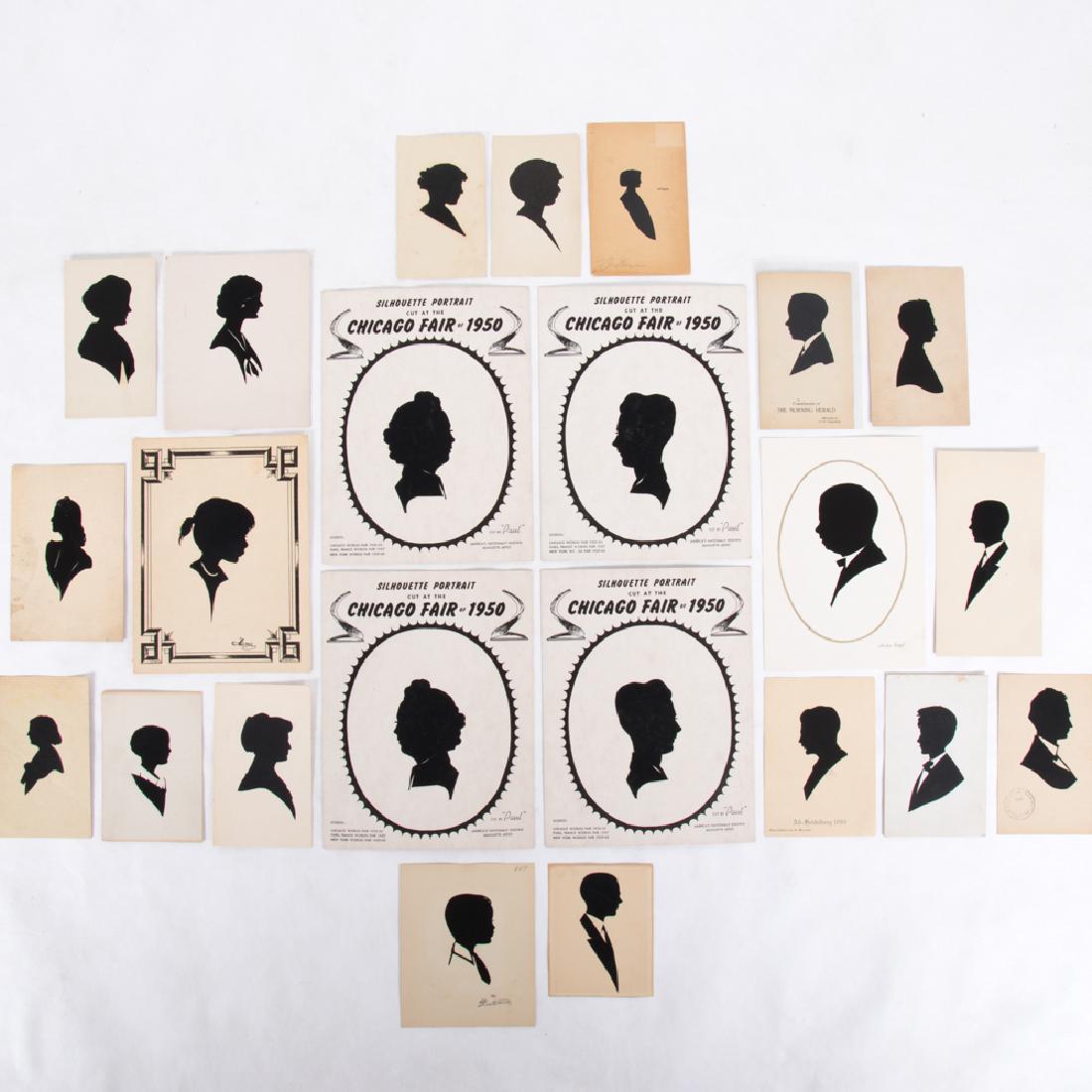 A Collection of Twenty-Three Cut Paper and Ink (1 of 2)