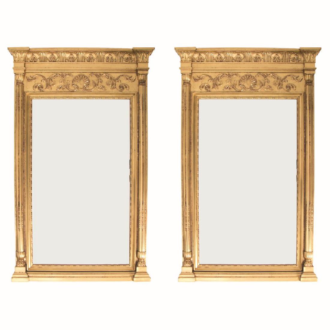 A Pair of Neoclassical Style Gilt Framed Beveled (1 of 2)