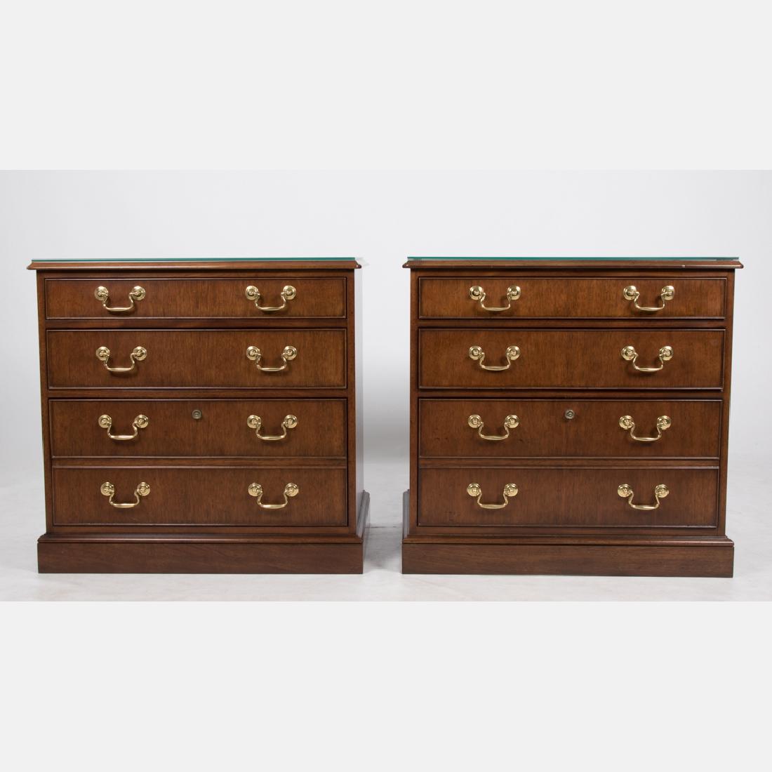 A Pair of Baker Furniture Georgian Style Walnut and (1 of 4)
