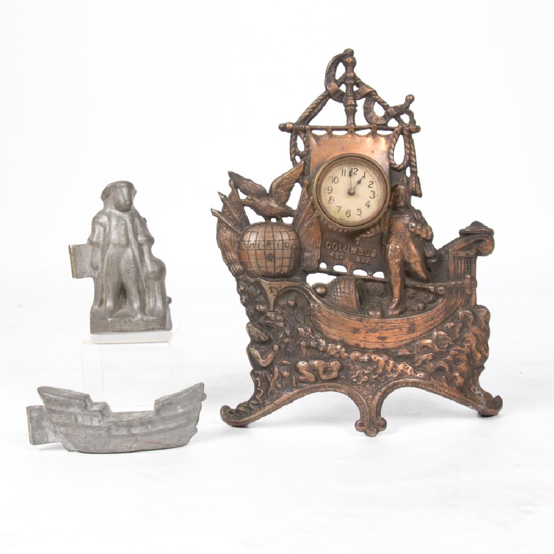 A Golden Novelty Mfg. Co. Copper Christopher Columbus