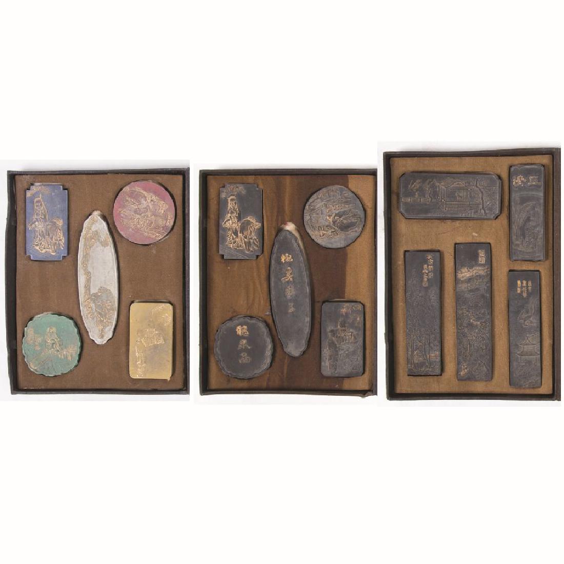 A Group of Fifteen Chinese Carved and Gilt Decorated (1 of 6)