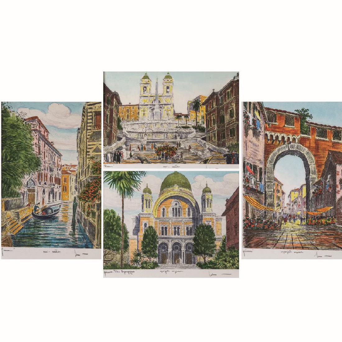 Bela Sziklay (20th Century) Four European Scenes, (1 of 20)