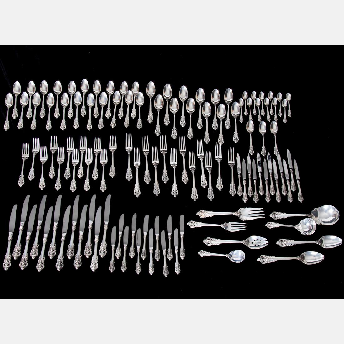 A Wallace Sterling Silver Grand Baroque Flatware (1 of 7)