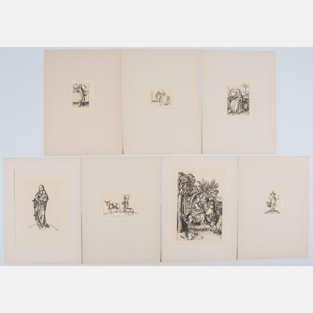 A Group of Seven Restrike Etchings by Martin Schongauer (1 of 14)