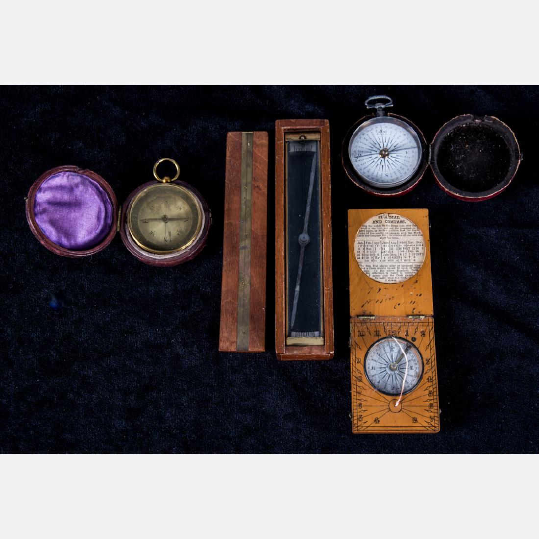 A Group of Three Pocket Compasses, (1 of 2)