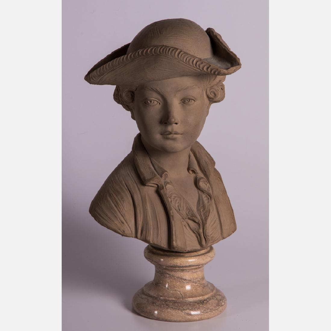 After Jean-Antoine Houdon (1741-1828) Bust of Colonial (1 of 2)