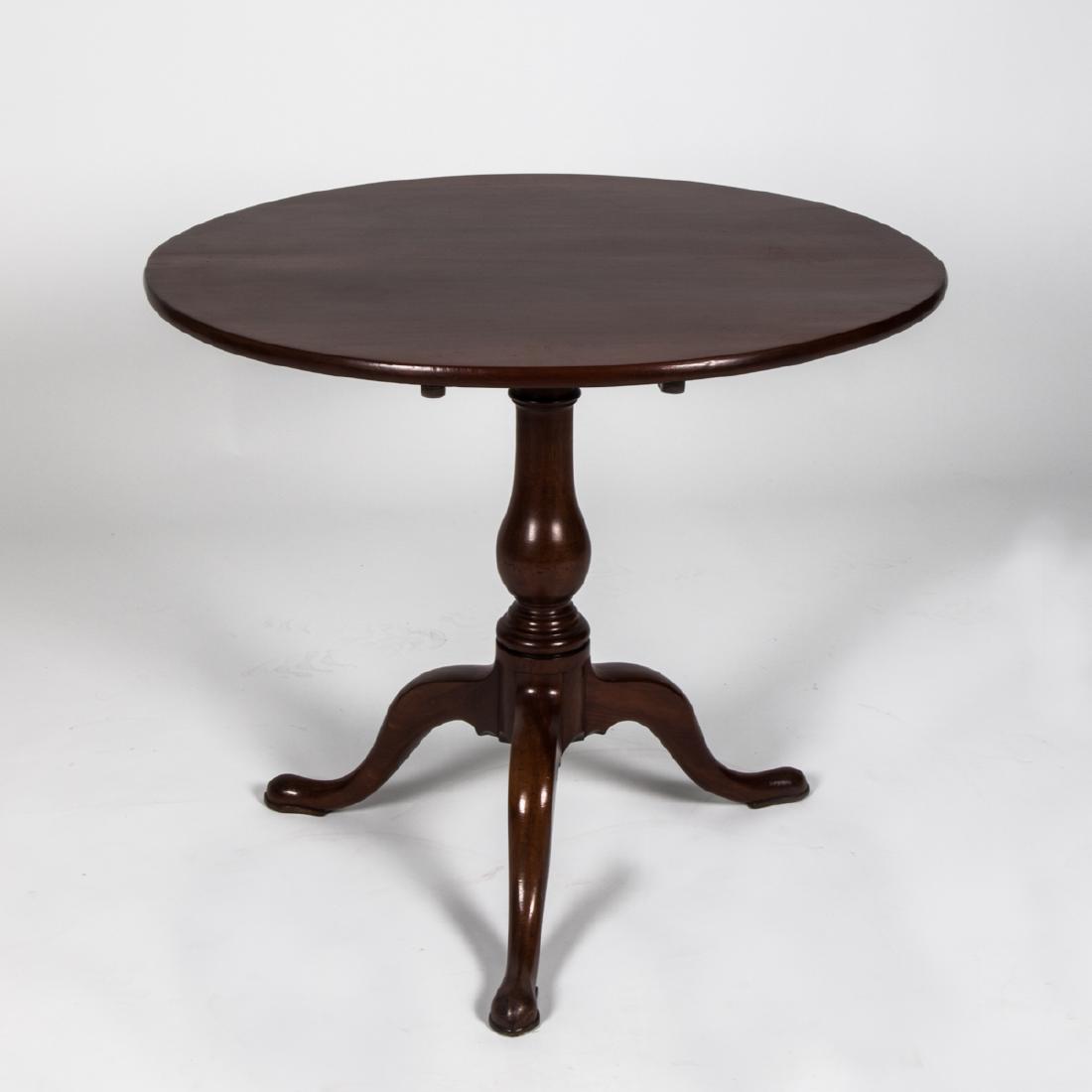 A Queen Anne Mahogany Tripod Tilt Top Table, ca. 1800, (1 of 3)