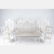 A Victorian Style Cast and Painted Aluminum Six Piece