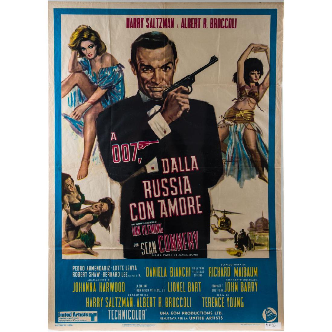 An Italian 'Dalla Russia con Amore (From Russia with: An Italian 'Dalla Russia con Amore (From Russia with Love)' Movie Poster, 1964, First edition. H: 60 W: 40 in.