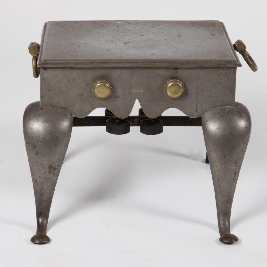 A English Polished Steel and Brass Fireplace Trivet, (1 of 3)