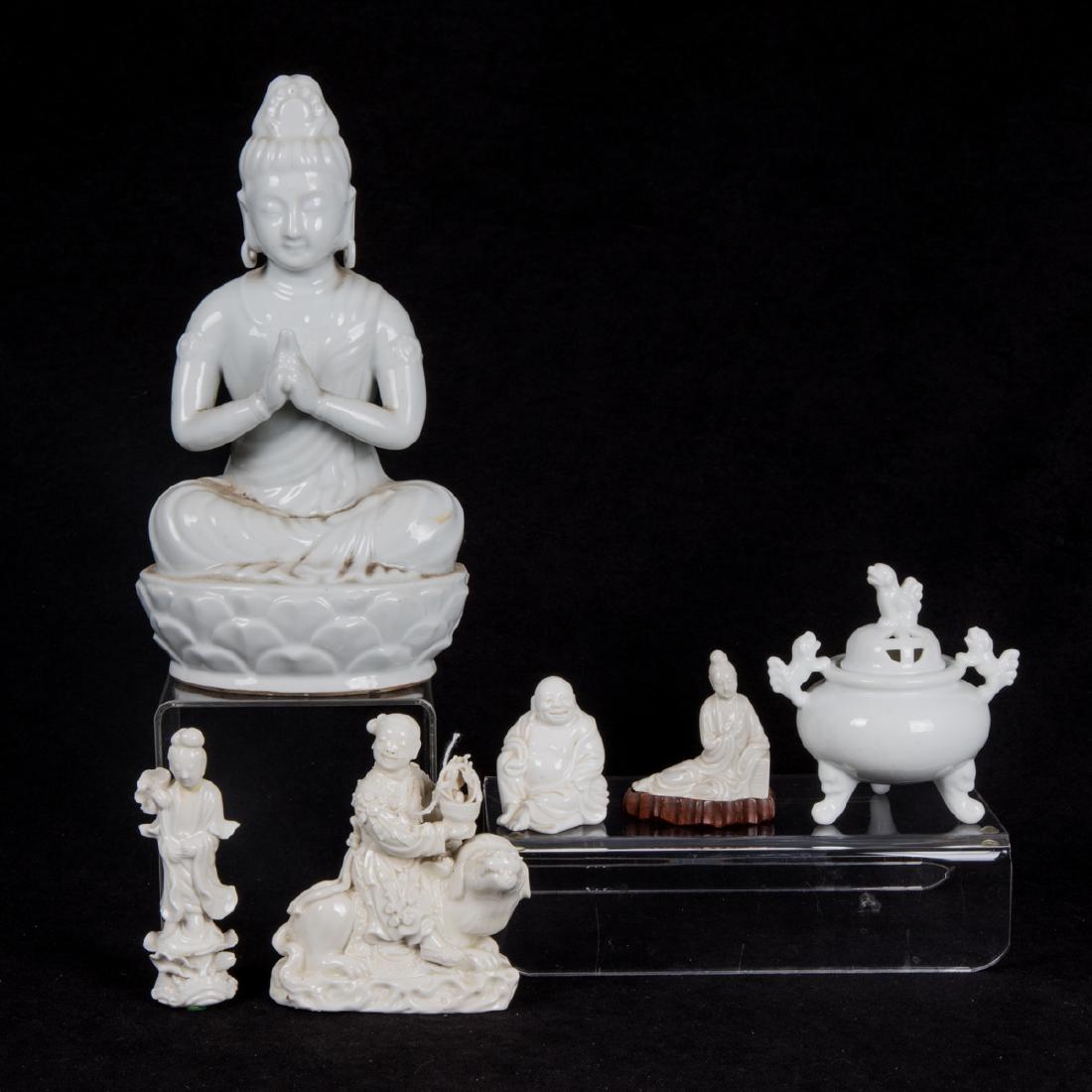 A Group of Six Chinese Porcelain Blanc de Chine (1 of 10)